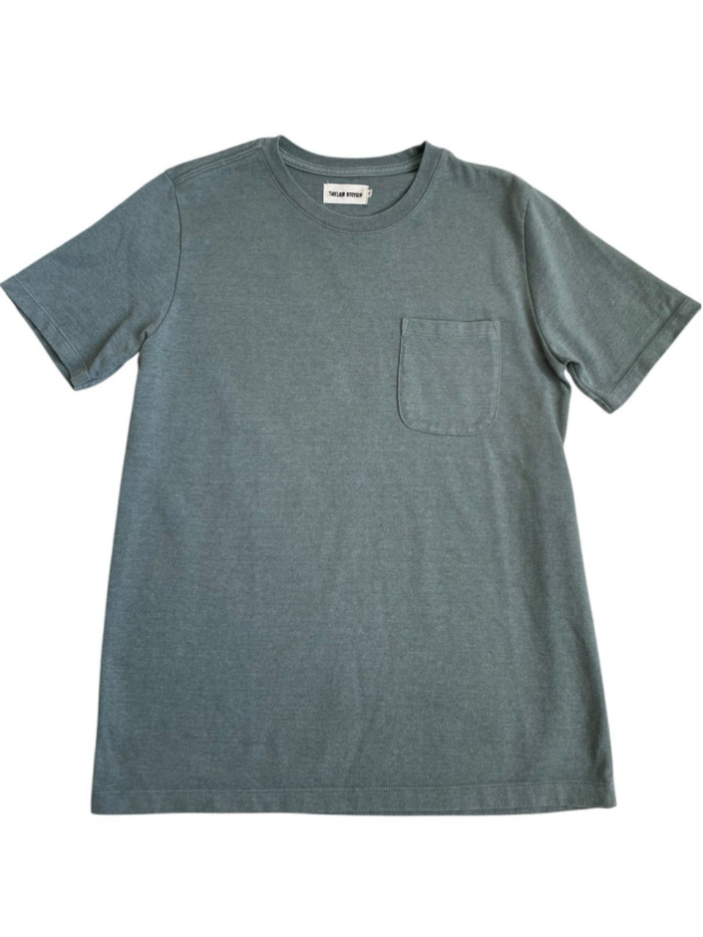 Taylor Stitch The Heavy Bag Tee Shirt Mens 36 Slate Green Short Sleeve Huckberry